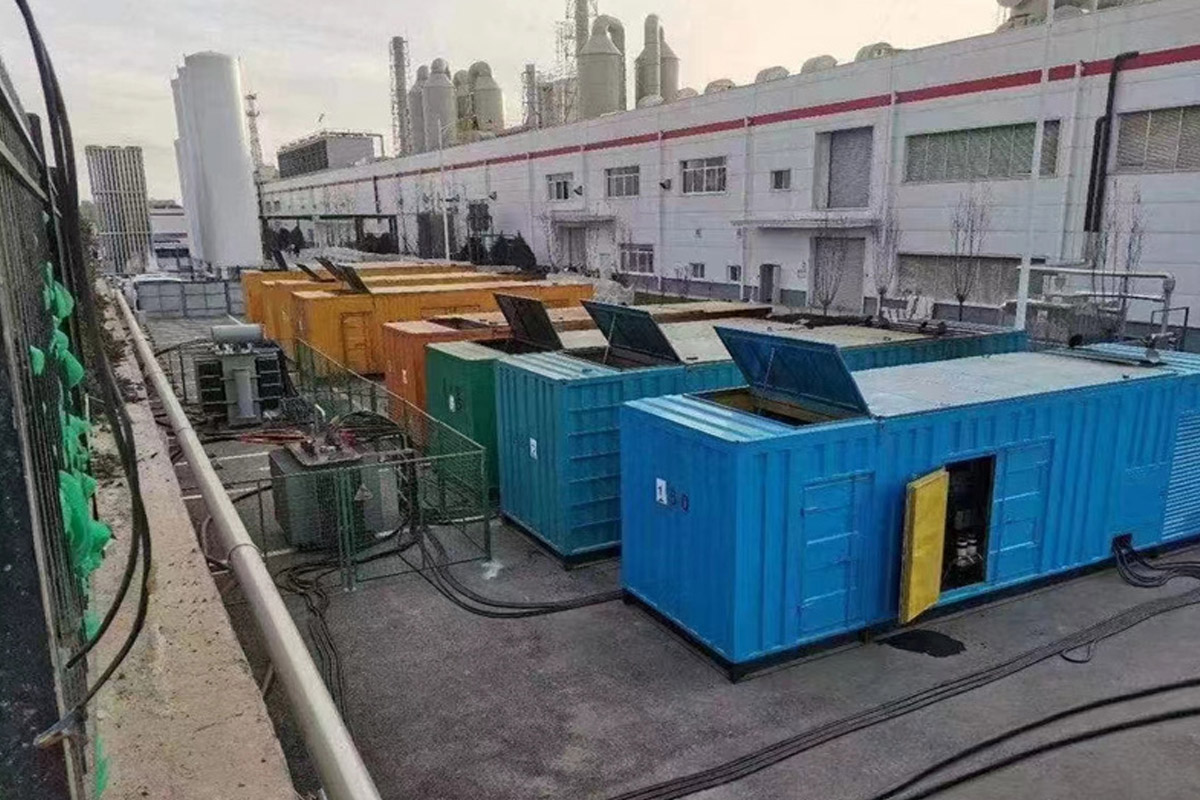 芦淞发电机租赁施工现场